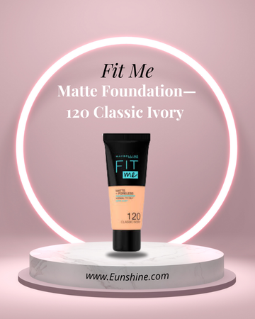 Fit Me Liquid Foundation Matte & Poreless – 120 Classic Ivory (30ml)